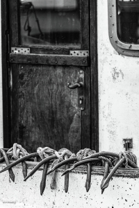 13398 - Fishing boat details in B/W