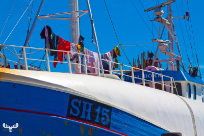 2734 - Washing Day on the fishing boat