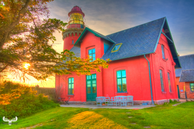 2769 - Bovbjerg Fyr lighthouse from garden