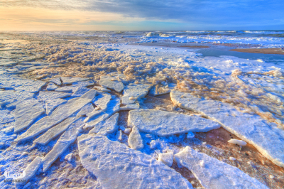3131 - Ice floes at North Seach beach in winter