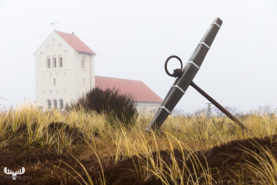 8947 - Nr.Lyngvig Krike - church & ship's ancor