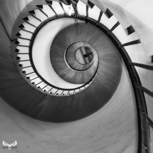 10135 - Nr.Lyngvig fyr lighthouse stairways spiral