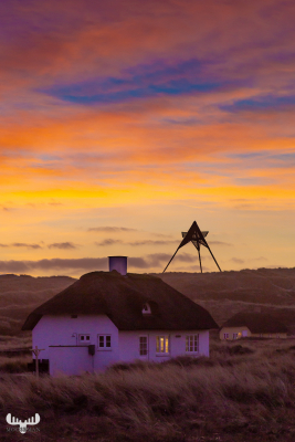 10256 - Vedersø Båke sea mark at sunset