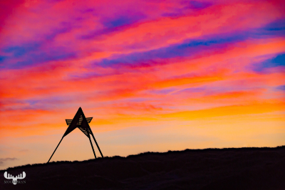 10262 - Vedersø Båke navigation mark at sunset