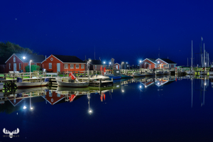 10407 - Ringkøbing harbour at night