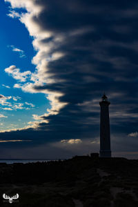 10747 - Dramatic dark sky at Nr.Lyngvig fyr  lighthouse