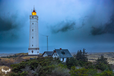 11812 - Blåvandshuk Fyr lighthouse - lit lantern II