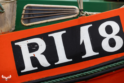 11883 - RI 18 Fishing boat number in Hvide Sande havn harbor