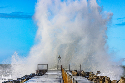 11942 - Heavy sea spray wall at Nr.Vorupør pier