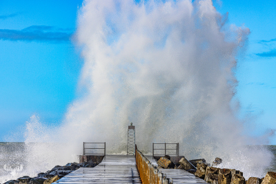 11942 - Heavy sea spray wall at Nr.Vorupør pier