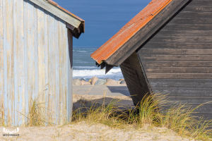 11969 - Wooden huts at Nr.Vorupør beach
