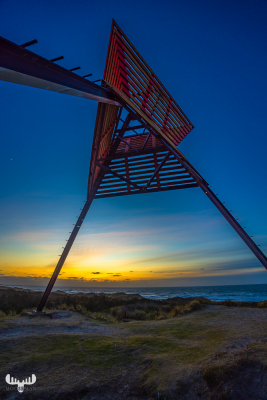 11975 - Bøgsted Rende Båke at sunset with North Sea