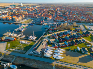 12024 - Ringkøbing havn harbor and town from above