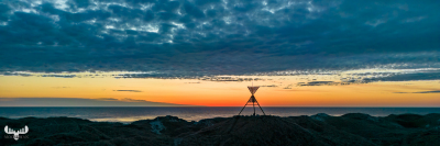 12102 - Husby Klit Båke sunset panorama