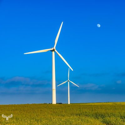 12203 - Wind turbines and moon