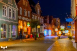 12518 - Tønder Streets by Night - art version