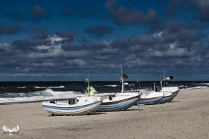 12751 - Fishings boats with dramatic sky at Stenbjerg Landingspl