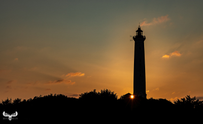 12881 - Nr.Lyngvig Fyr Lighthouse with sunset