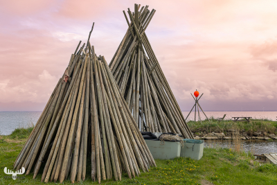 12926 - Fishing poles in Render Havn at Ringkøbing Fjord