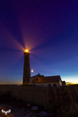12994 - Det Grå Fyr lighthouse at blue hour lighting