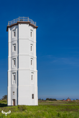 13008 - Det Hvide Fyr lighthouse portrait with blue sky