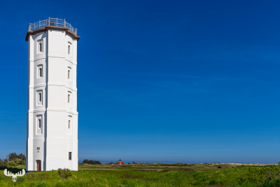 13009 - Det Hvide Fyr lighthouse landscape with blue sky