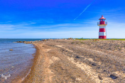 13037 - Grisetåodde Fyr lighthouse with beach and Limfjord