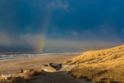 13512 - Rainbow over Søndervig Beach