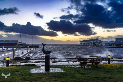 13527 - Storm at Ringkøbing Havn harbour