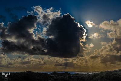 13915 - Dunes, North Sea and iridescent clouds