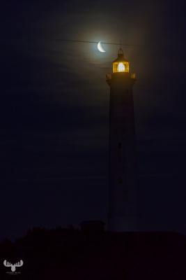 13955 - Nr.Lyngvig Fyr lighthouse and total lunar eclipse