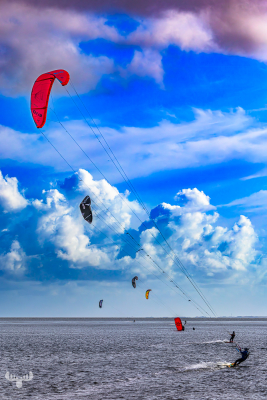 13975 - Kitesurfer on Ringkøbing Fjord