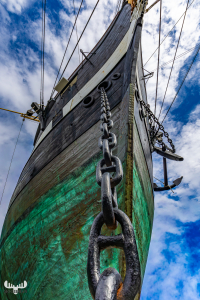 13487- Ebeltoft - Fregatten Jylland bow from below