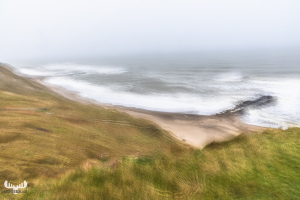 14154 - Bovbjerg Klint cliffs and pier - art version