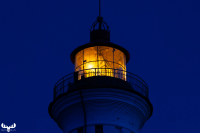 14148 - Nr.Lyngvig Fyr lighthouse lantern room at night