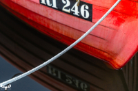 14132 - Red fishing boat detail with rope at Stauning Havn harbour